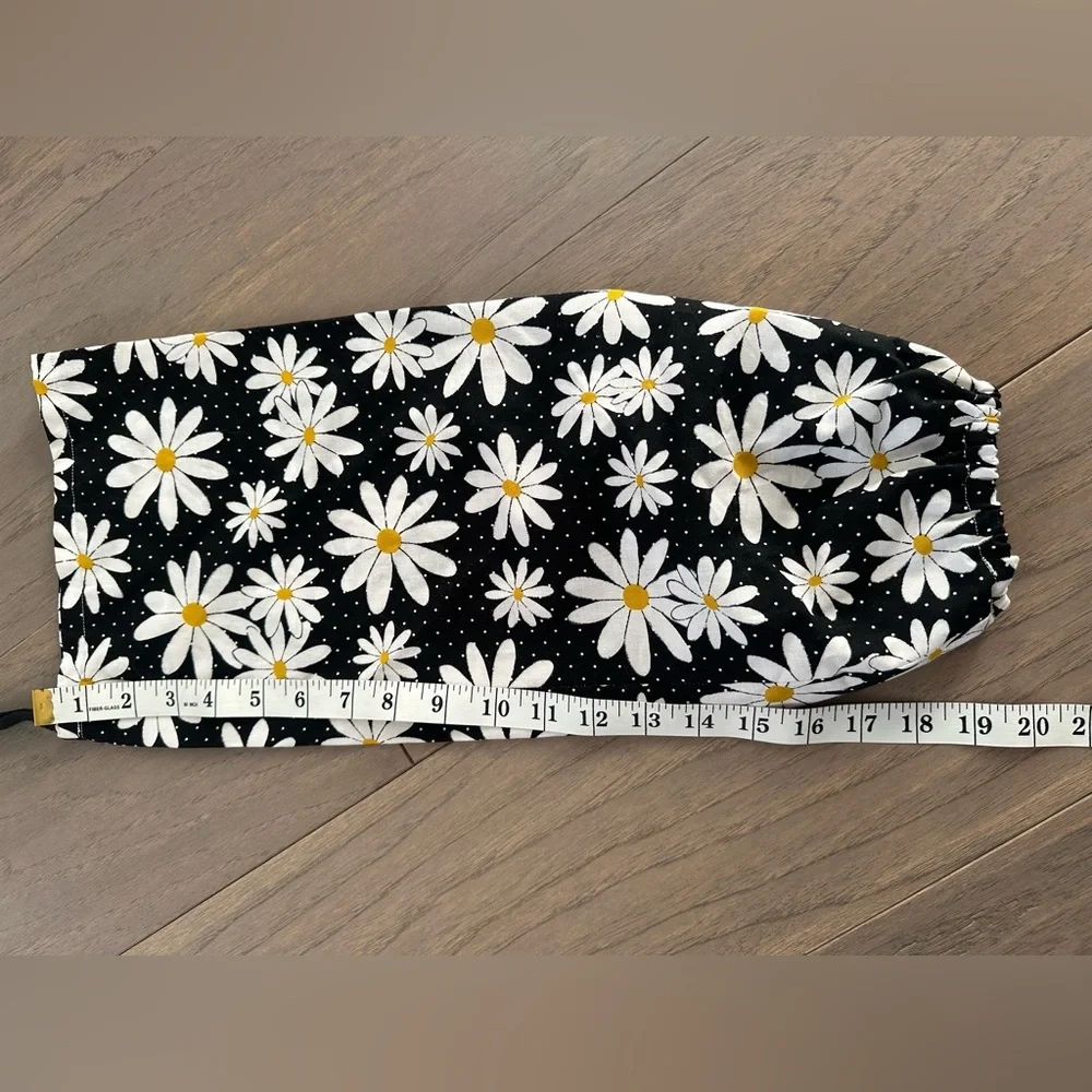Floral Black and White Grocery Bag Dispenser